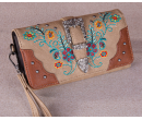 Embroidered Booming Buckle Collection Wallet - Milky