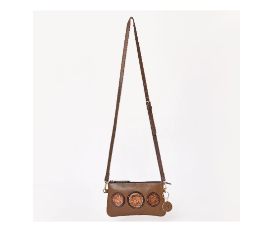 Hair-On Cowhide Collection Clutch - Copper