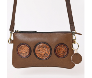 Hair-On Cowhide Collection Clutch - Copper
