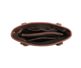 TW Collection Hair-On Cowhide Concealed Carry Tote Natural