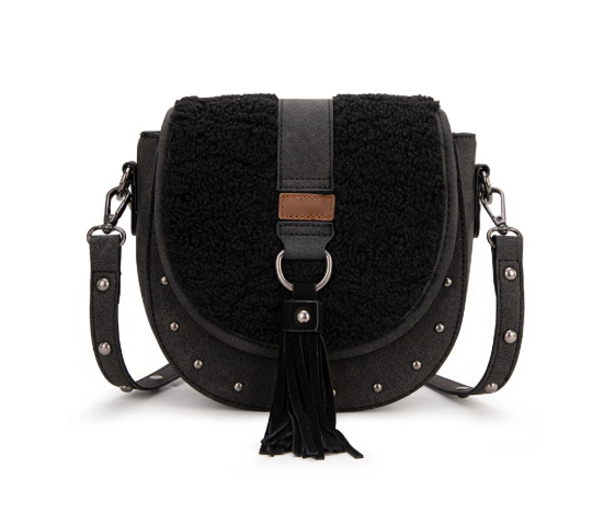 Saddle Bag Crossbody -Black