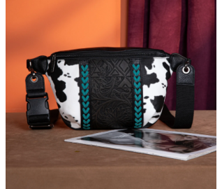 Western Tooled Collection Fanny Pack - Black
