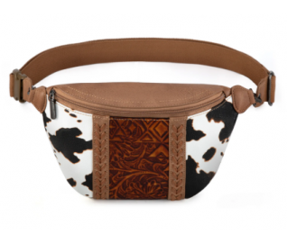 Western Tooled Collection Fanny Pack - Cow