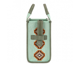 Dual Arrows Diamond Pattern Large Crossbody - Grass Green