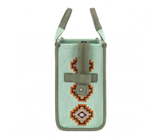 Dual Arrows Diamond Pattern Large Crossbody - Grass Green
