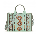Dual Arrows Diamond Pattern Large Crossbody - Grass Green