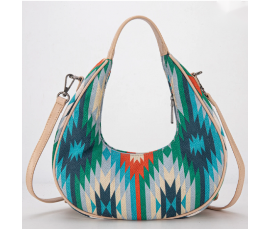 Crescent Crossbody Bag - Blue